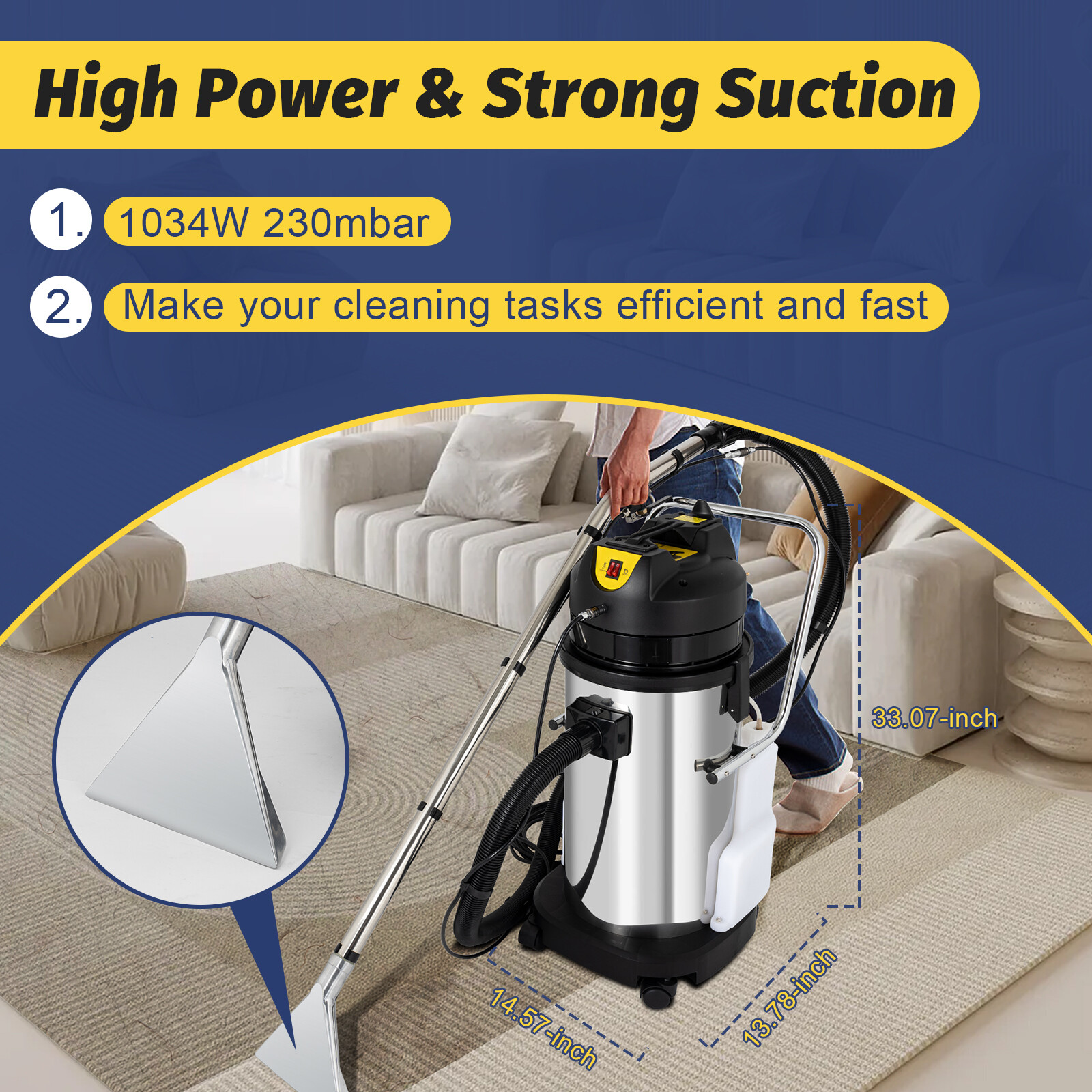 40L Commercial Cleaning Machine Vacuum Cleaner Extractor (NOT STEAM VERSION)