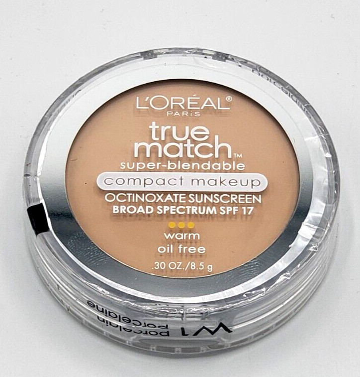 NEW L'Oréal Paris True Match Super Blendable Compact Makeup W1 PORCELAIN