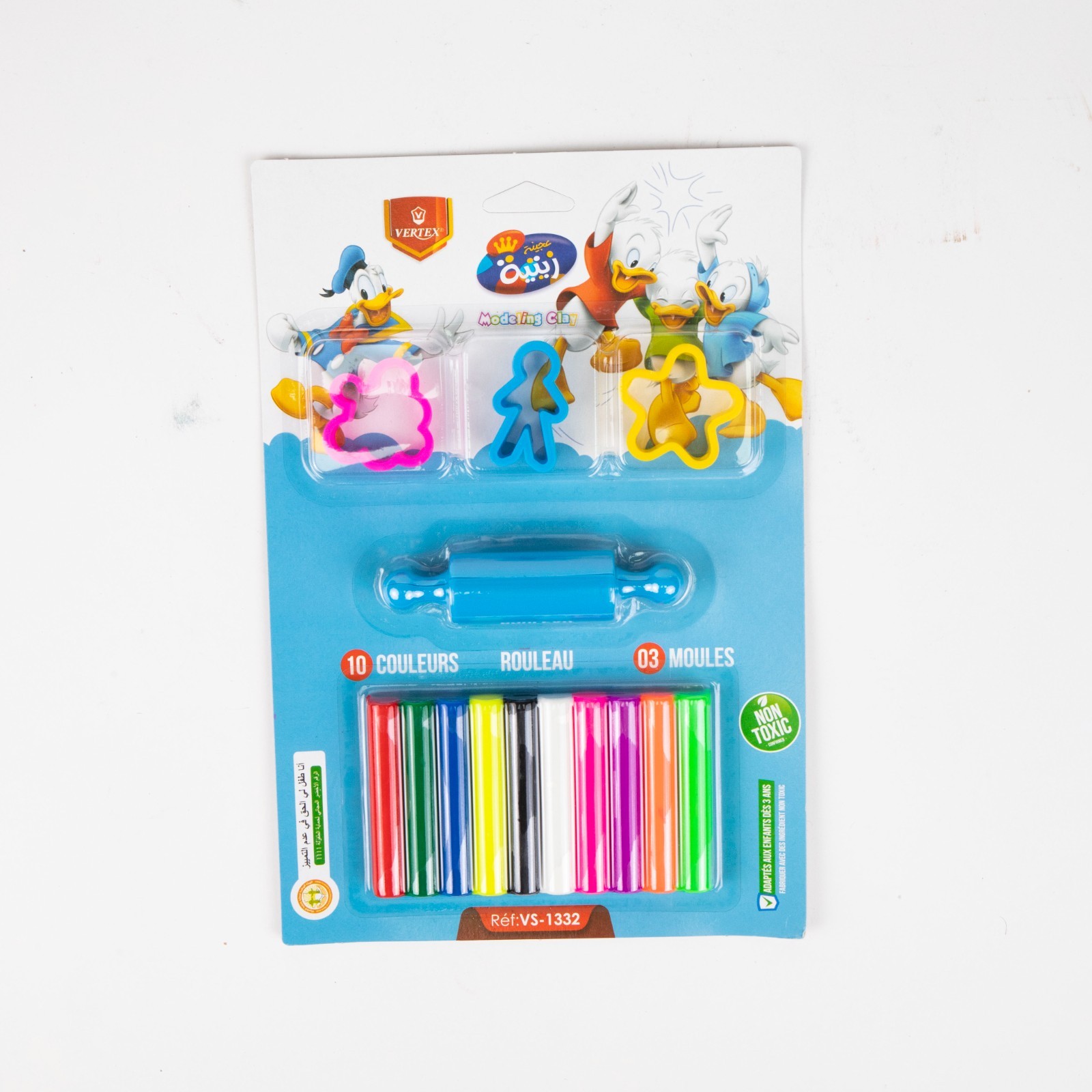 12Vertex Modeling Clay Set 10 Colors with 3 Molds & Roller Non-Toxic Play Dough