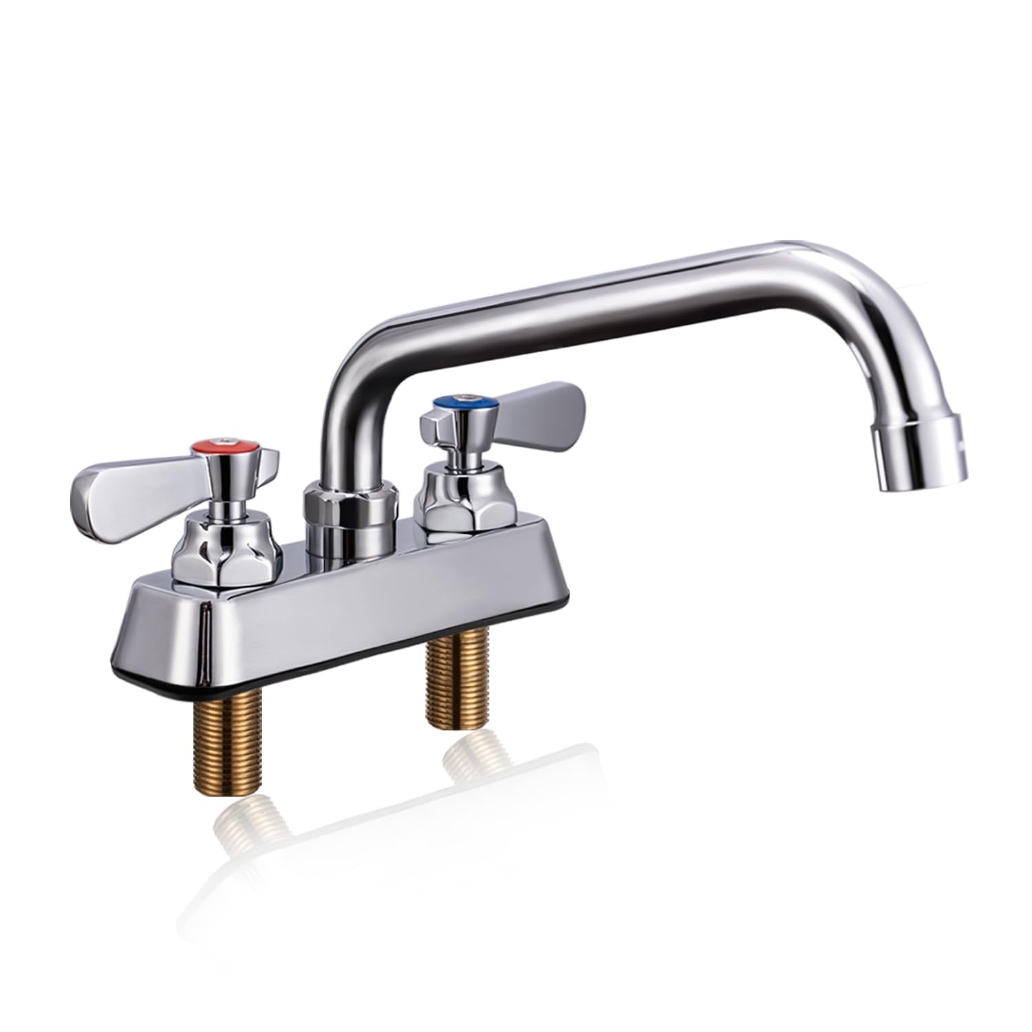 Leak-Free Bar Sink Faucet, 4 Inch Center 2 Hole Deck Mount, Commercial Sink F...