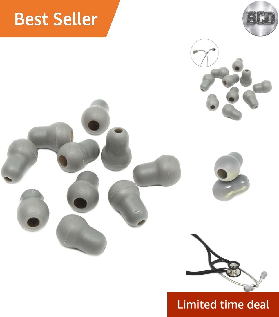 Comfortable Silicone Earplugs - 10 Pack Replacement for Littmann Stethoscopes