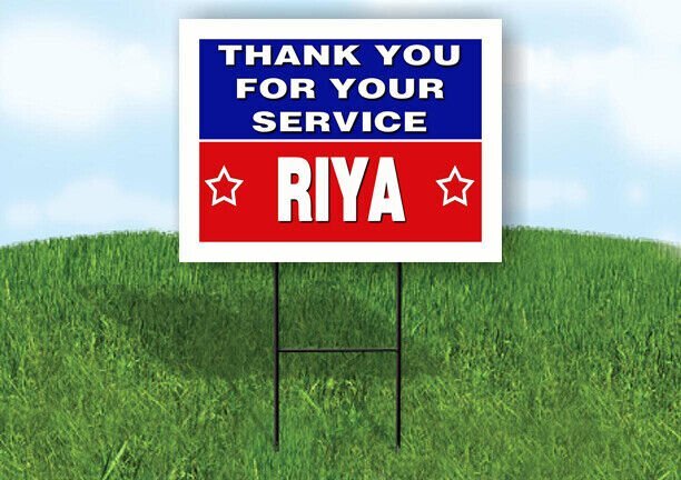 RIYA THANK YOU SERVICE 18 in x 24 in Yard Sign Road Sign with Stand