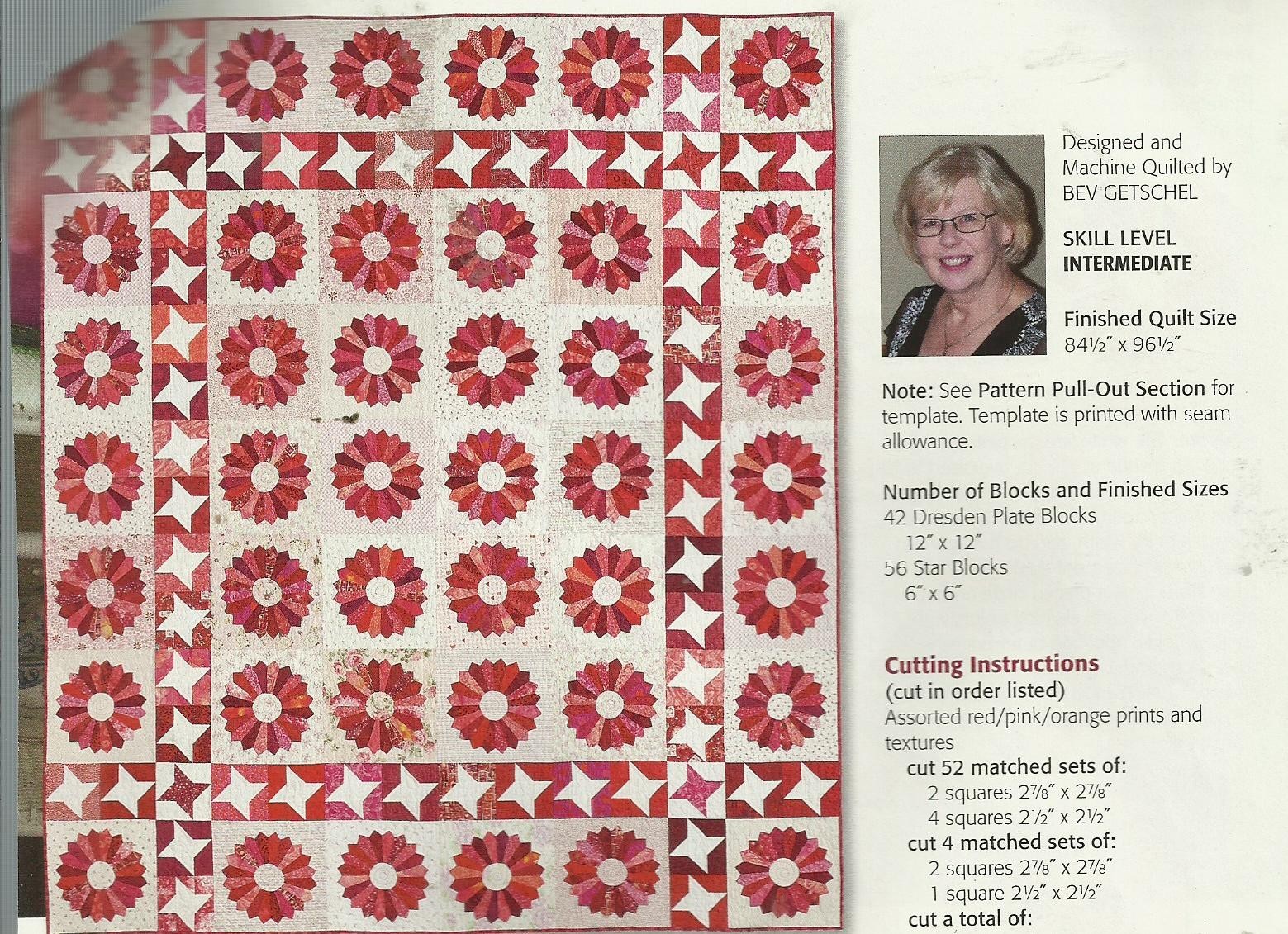 E0776 CRIMSON DREAMS QUILT PATTERN/INSTRUCTIONS