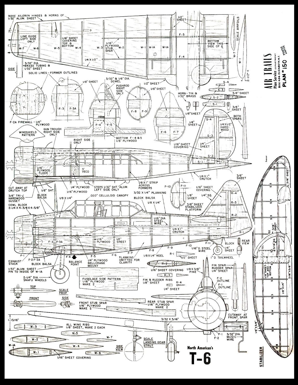 CL plans and patterns T-6 Texan wingspan 42"