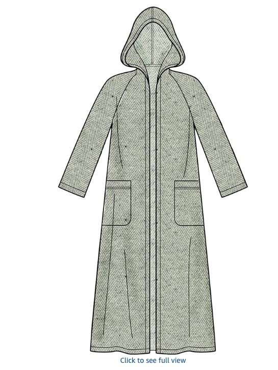 New Look Misses' Coat with Hood Sewing Pattern Packet, Design Code S9129, Sizes