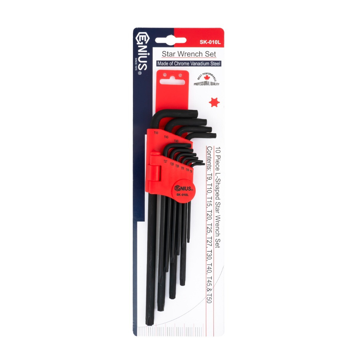 10 Piece Long Star Key Wrench Set