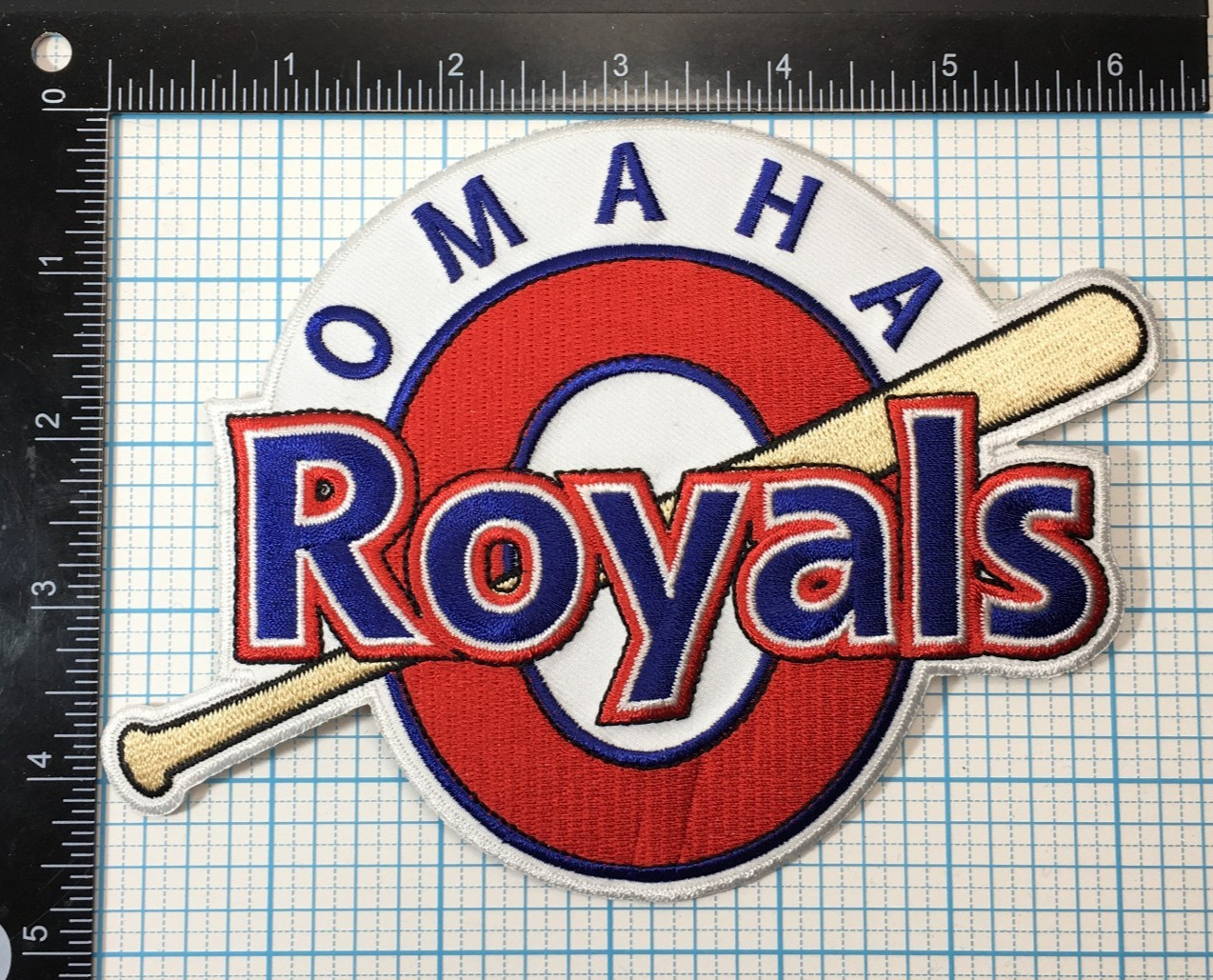 2002-10 OMAHA ROYALS PCL MINOR LEAGUE BASEBALL VINTAGE 6.5" TEAM LOGO PATCH