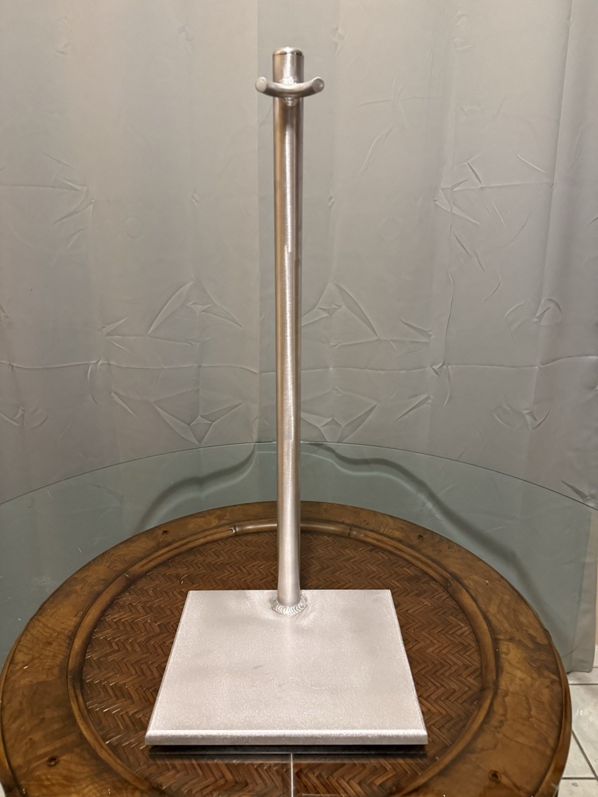 Custom Aluminum R***e Stand TIG-Welded Self-Standing Heavy Base One-of-a-Kind