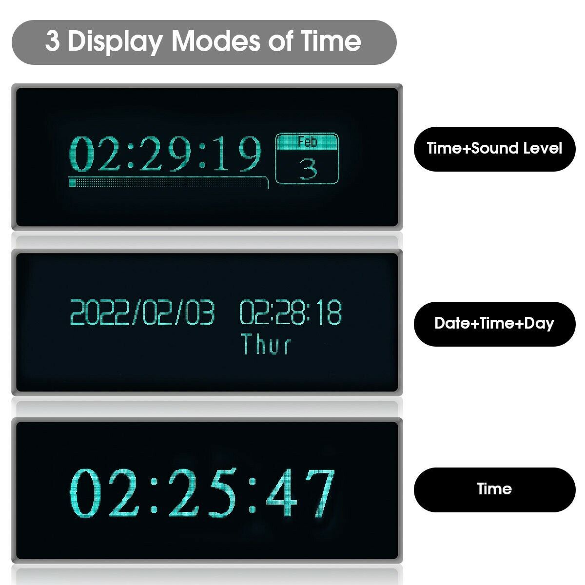 Music Spectrum Display Analog VU Meter VFD Clock Sound Level Indicator