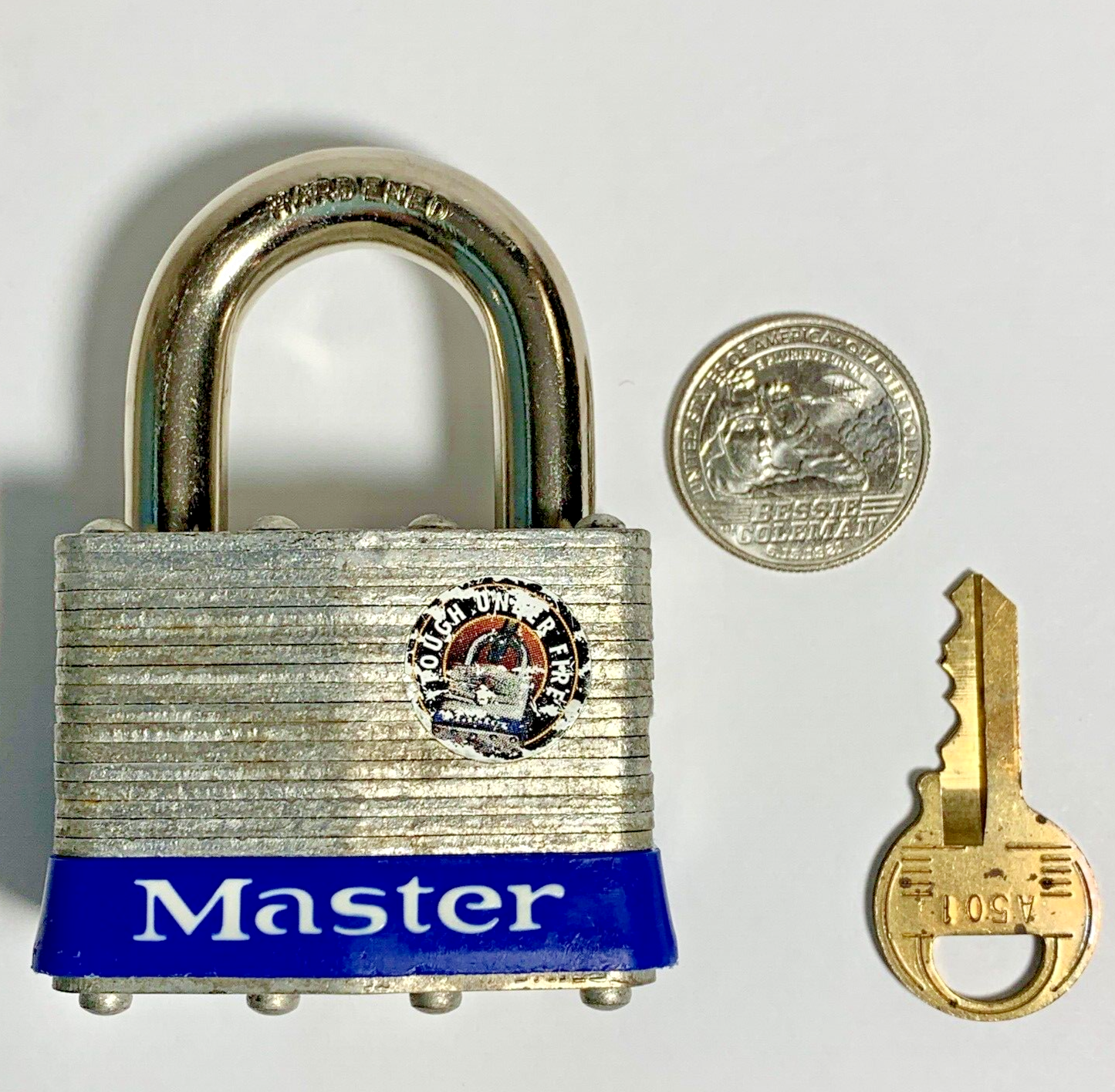 3 Padlocks - 2 Master & 1 EM-D-KAY - All Look & Work Great - Free Priority Mail