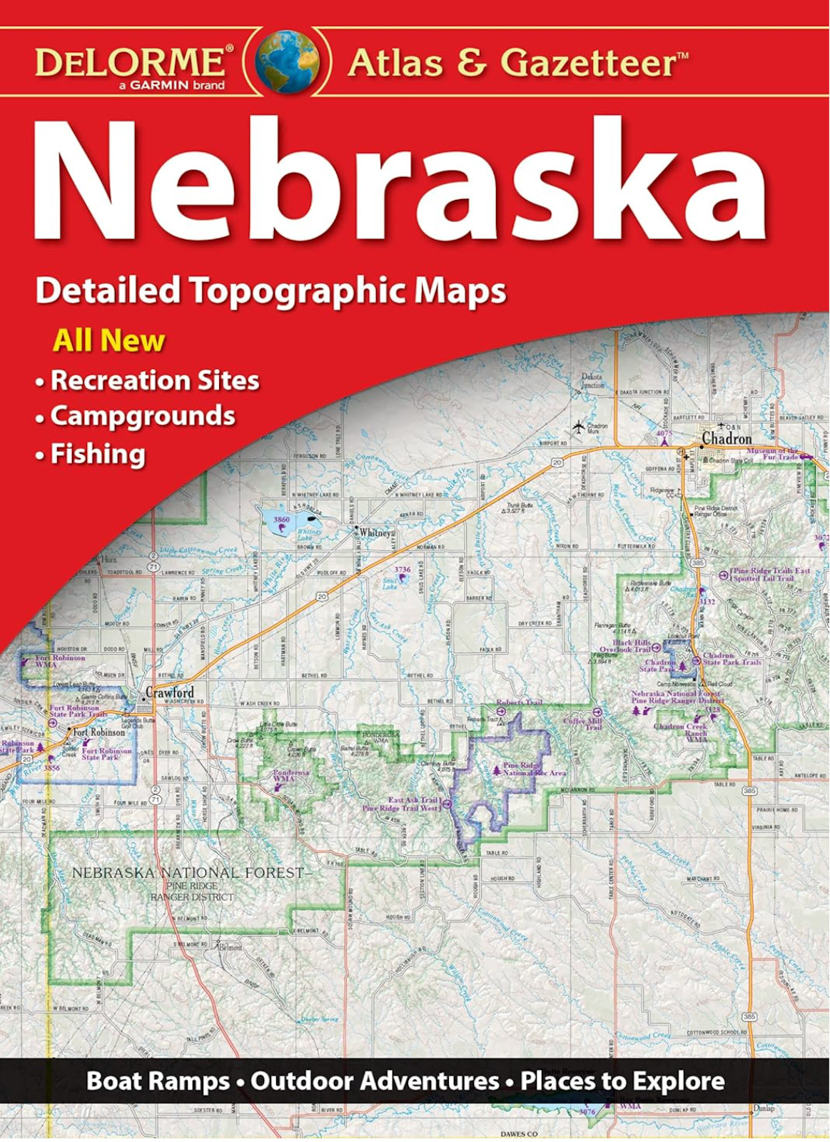 Nebraska State Atlas & Gazetteer, by DeLorme, 2022, 5th Edition DISCOUNTED!!
