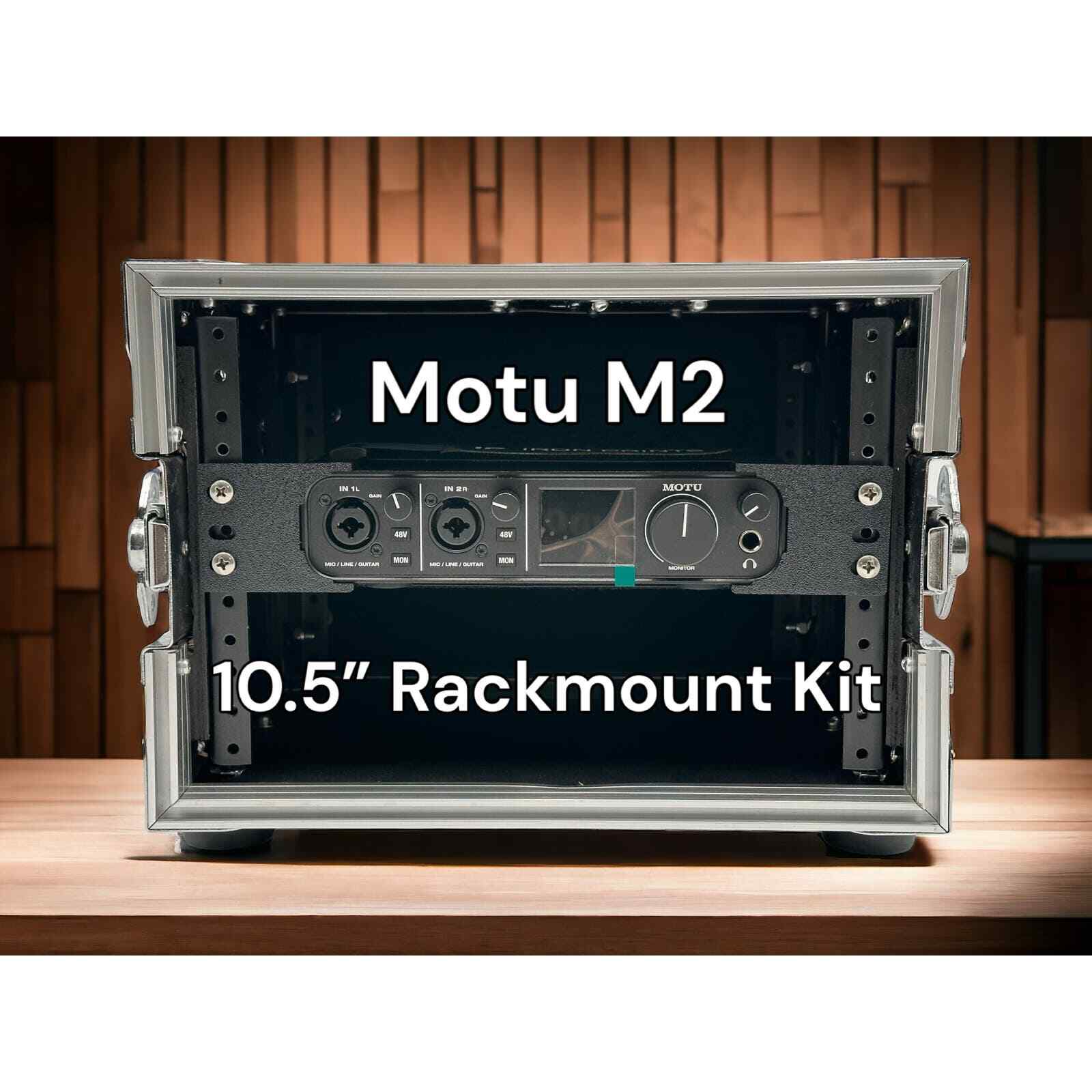 Motu M2 10.5 inch Rack Mount Kit, PETG Brackets, Elastic Bands, Strap Included