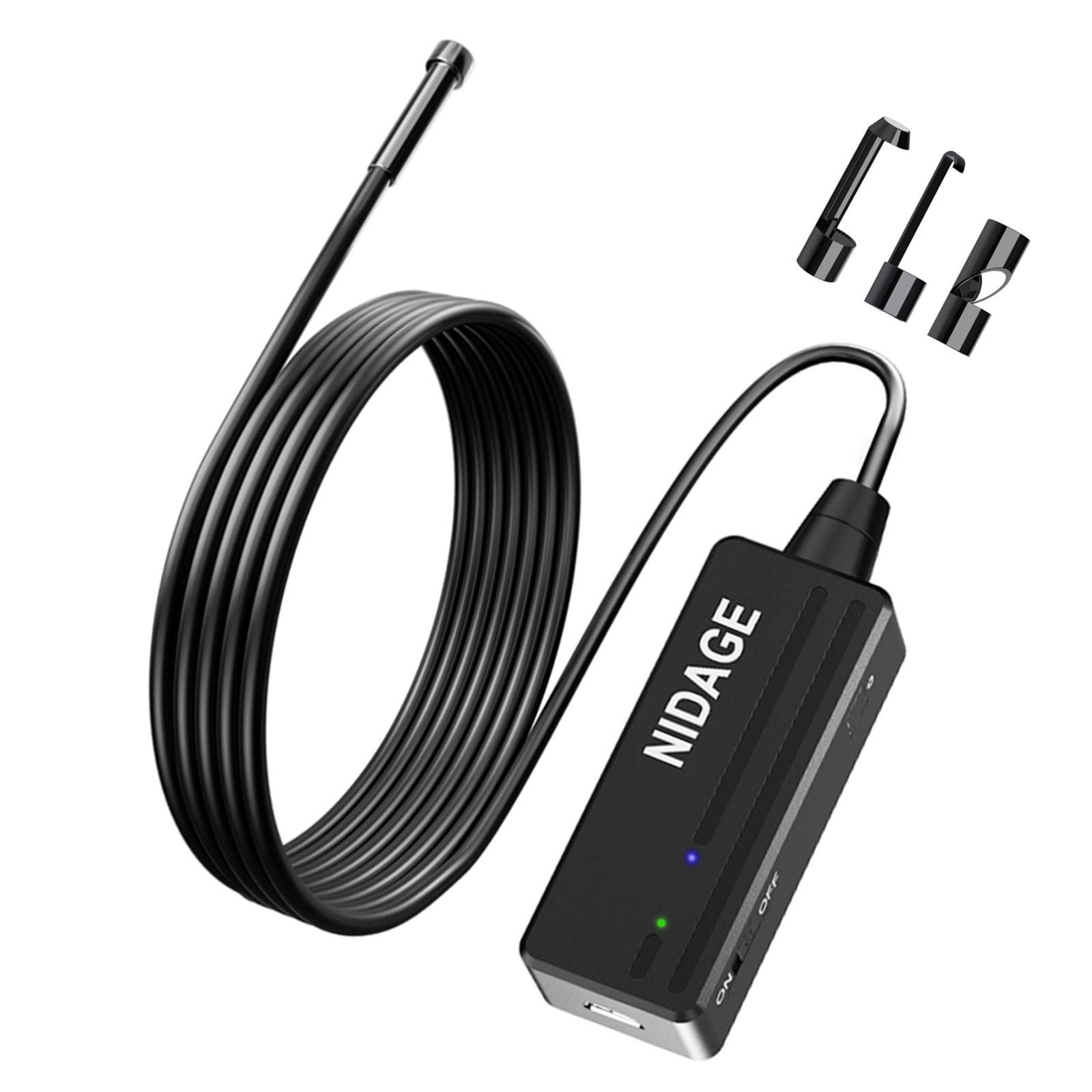 Wireless Endoscope with Light HD Waterproof WiFi Borescope Flexible 5.5MM Aut...