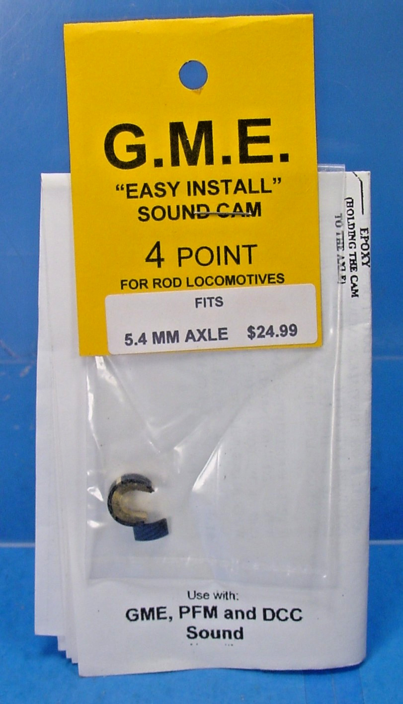 G.M.E. SOUND CAM 5.4mm AXLE 4 POINT STEAM LOCO PFM PBL DCC O,F,G SCALE,1/20.3