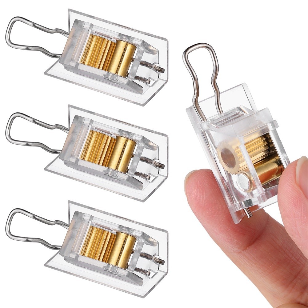 Cord Locks 4 Pack Transparent Plastic for Venetian Roller Vertical Blind Cords
