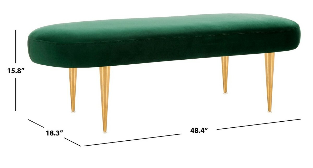 Safavieh Corinne Velvet Oval Bench, Reduced Price 2172703646 SFV4704A