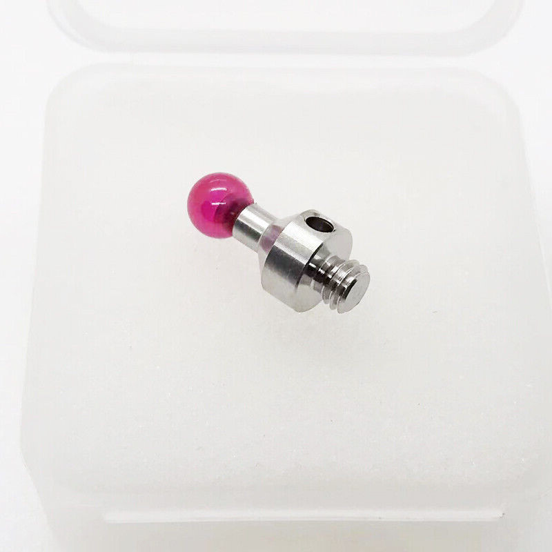 CMM Styli M4 Thread 5mm Ruby Ball Tip Stainless Steel Stem L10mm for A-5000-6350