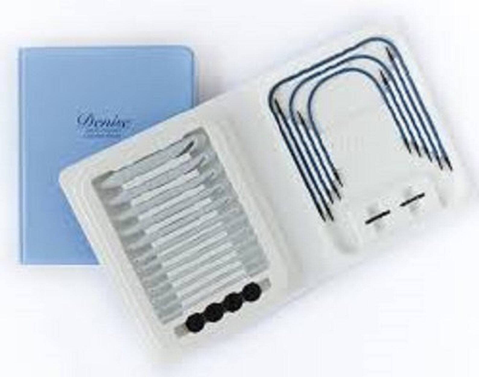 Denise Interchangeable Crochet Kit Gray Tunisian Hooks  Cords! New! With Case!