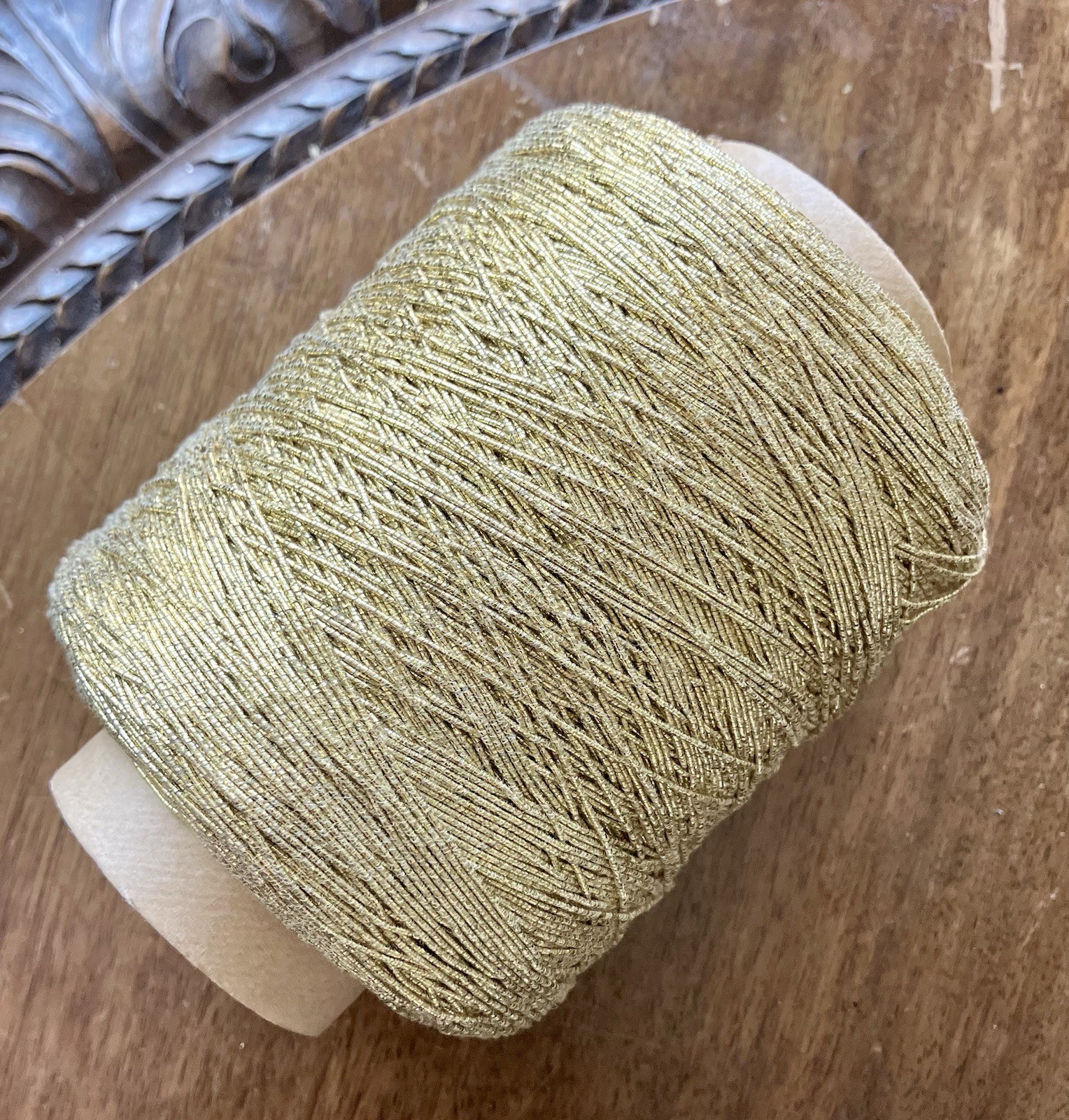 Elastic Packaging String GOLD METALLIC - 140 Norbut Mfg. 650 Yards.