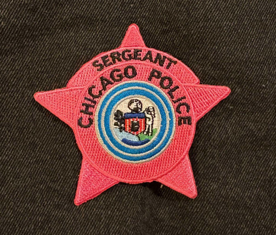 CHICAGO POLICE PINK SERGEANT IL PATCH Breast Cancer Awareness patch pink patch