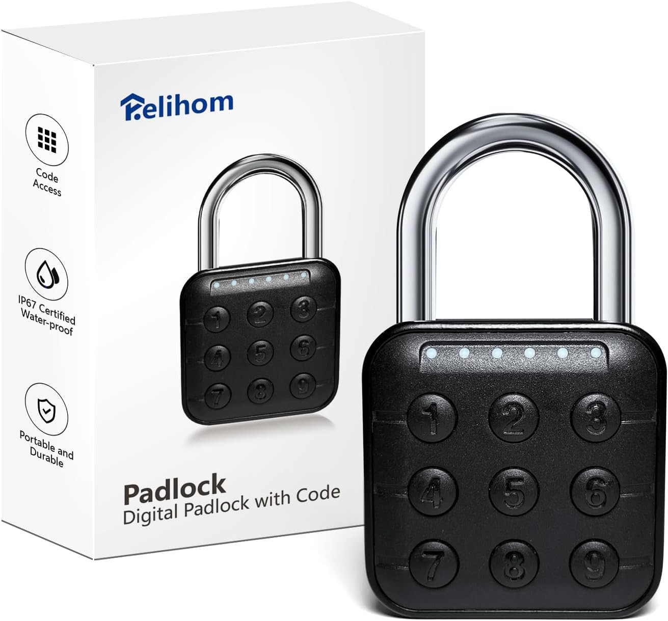Combination Lock for Locker, Padlock with Code, Gym Locker Lock, High Security