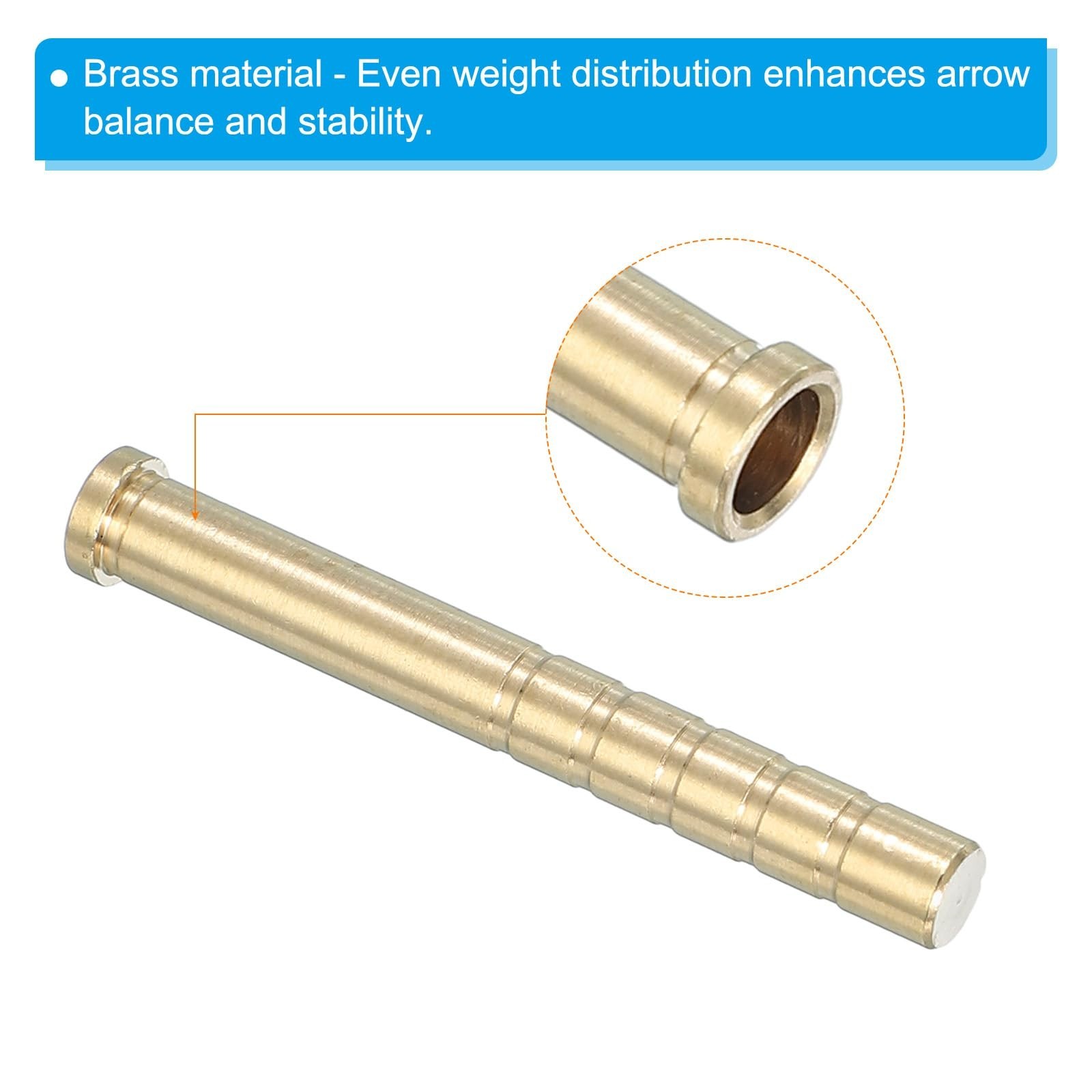 Brass Inserts for Archery Arrows - Copper Screw Inserts for Carbon Arrows