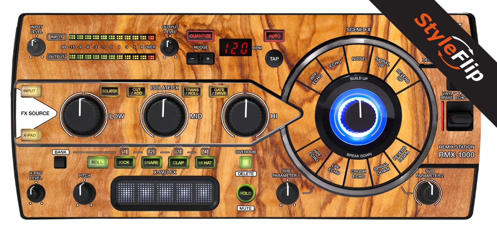Pioneer Remix Station RMX-1000 Skin | Wood #6 | Protective Decal | StyleFlip