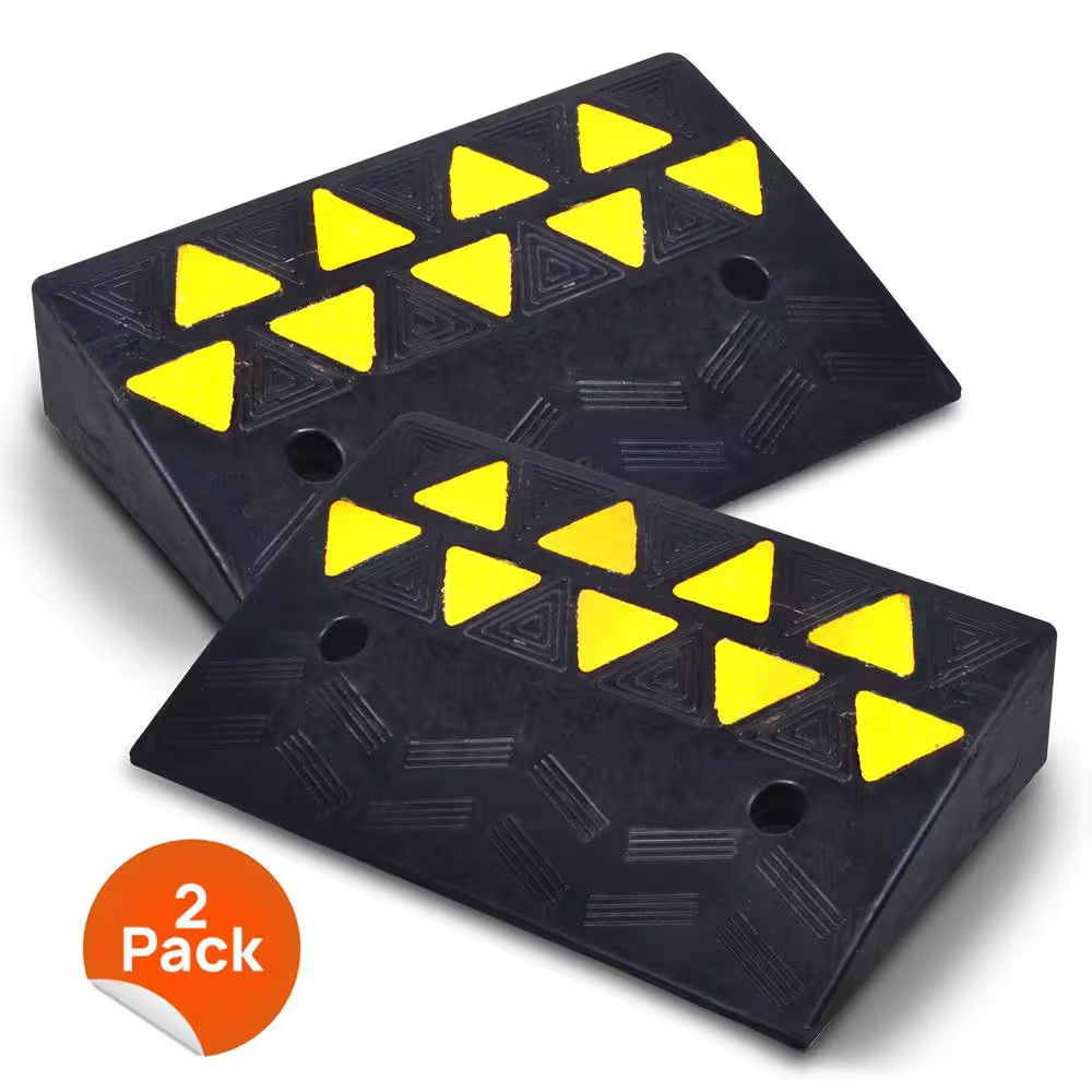 Car/Truck Curb Ramps Vehicle Curb-Side Bridge Kit (Pair)