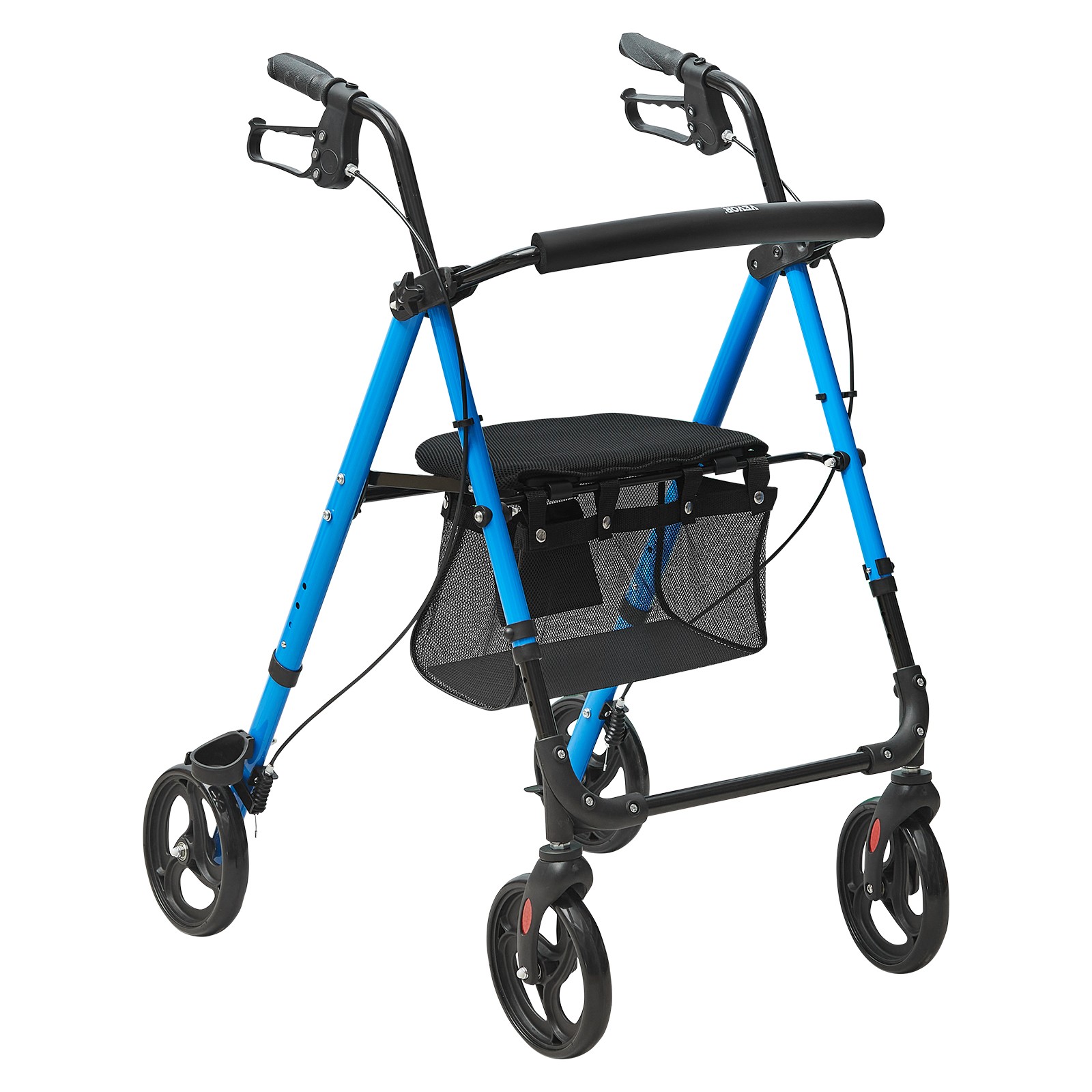 Uimoso Rollator Walker for Senior Aluminum Foldable Rolling Walk 300LB Capacity
