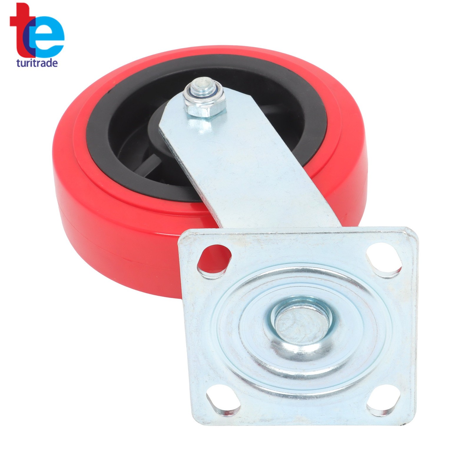 4 Pack Polyurethane 6 Inch Swivel Caster Wheels Heavy Duty 4000Lbs Load Capacity