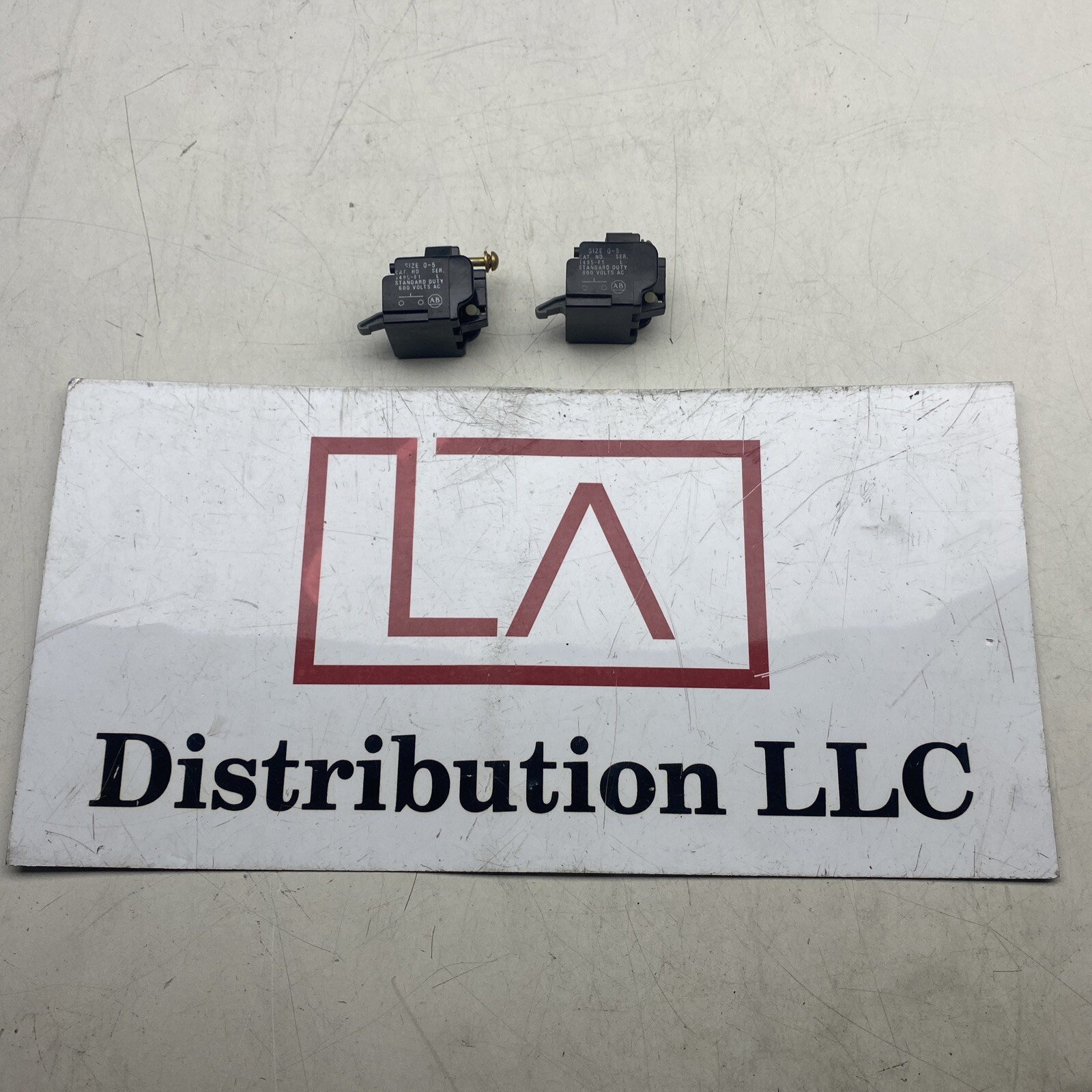 (LOT OF 2) ALLEN BRADLEY 1495-F1 SER. L  AUXILIARY CONTACT SIZE 0-5