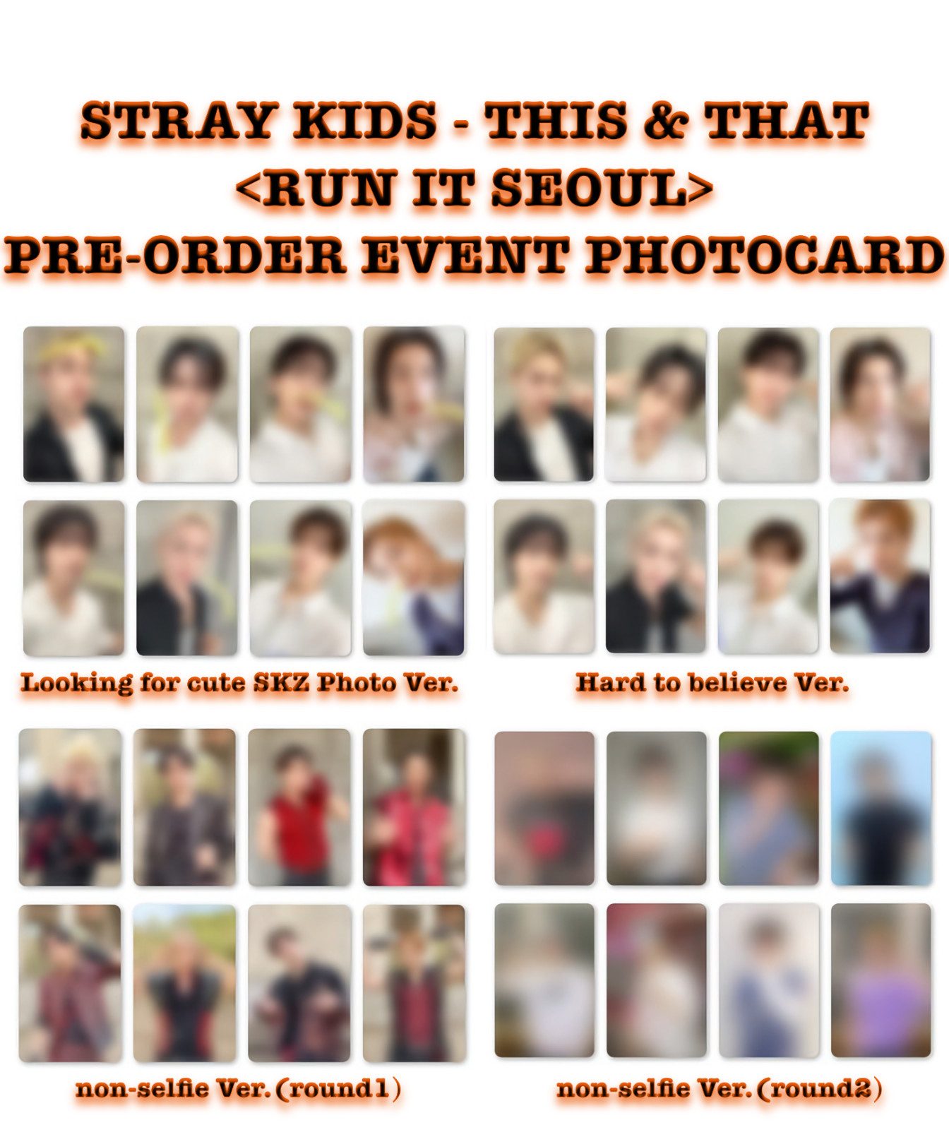 presale [STRAY KIDS] - THIS & THAT RUN IT SEOUL SoundWave PRE-ORDER PHOTOCARD