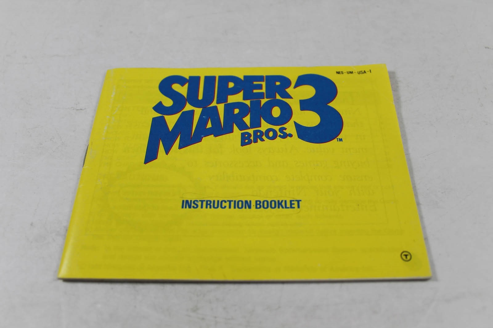 Super Mario Brothers 3 - Original Nintendo NES Manual
