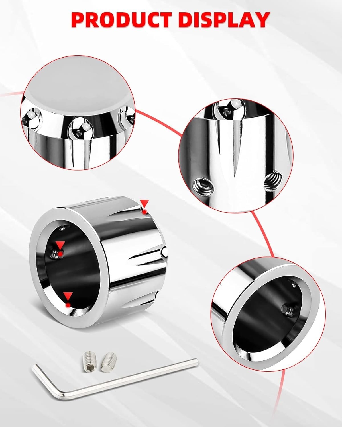 Chrome Front Axle Nut Covers Axle Nut Caps Compatible for Harley Davidson Spo...