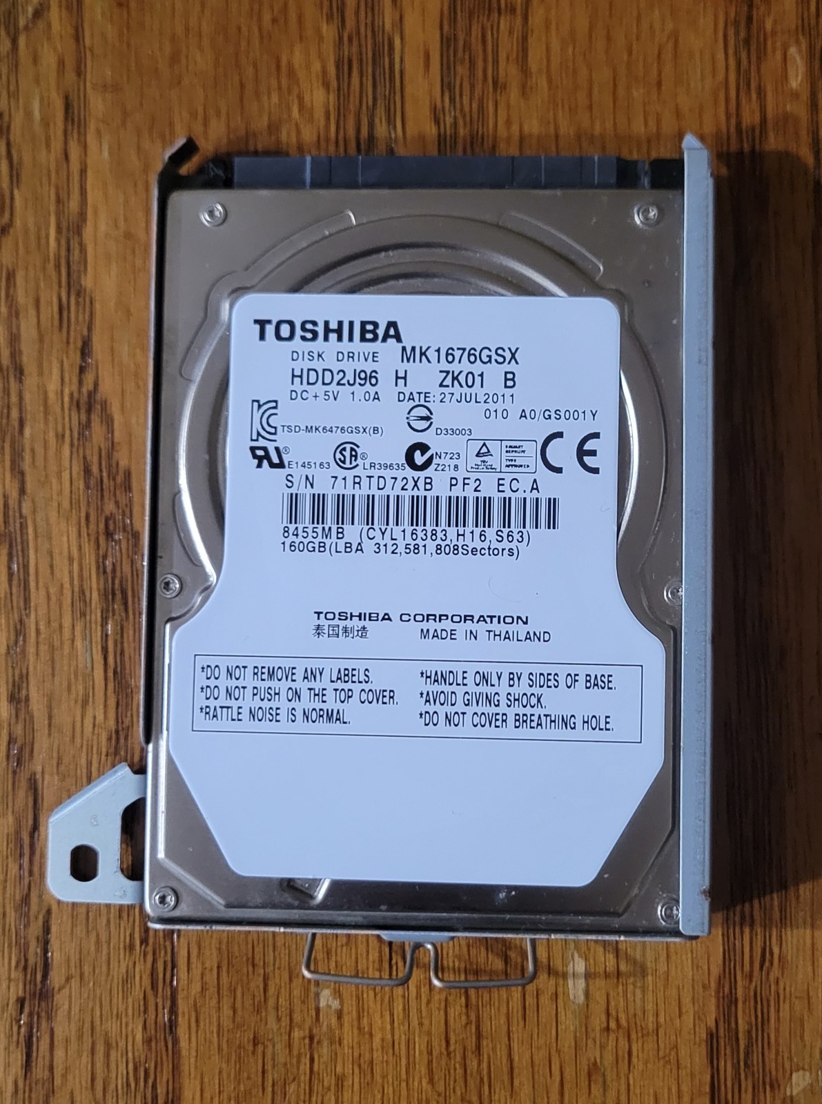 160GB Hard Drive HDD With Caddy, For the PlayStation 3 PS3 Slim; Tested