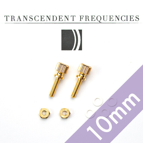 GOLD PLATED BRASS THUMB Screws 10mm Cartridge Headshell Mounting Set turntable