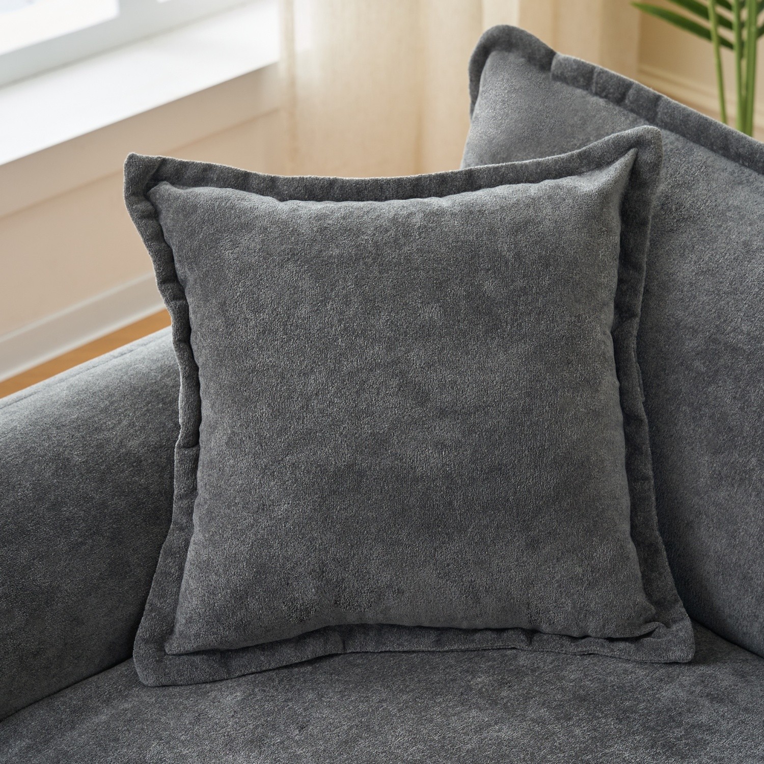 Modern Accent Chair Upholstered Single Sofa Armchair with Pillow for Living Room