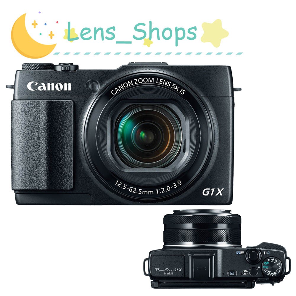 Canon PowerShot G1 X Mark II Digital Camera 13.1MP 5x Optical Zoom Black