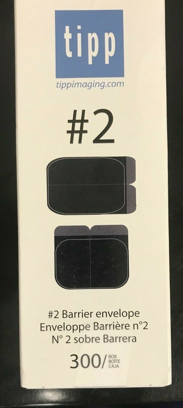 Tipp - #2 Phosphor Plate Protector Barrier Envelopes - Dental X-Ray - Box of 300
