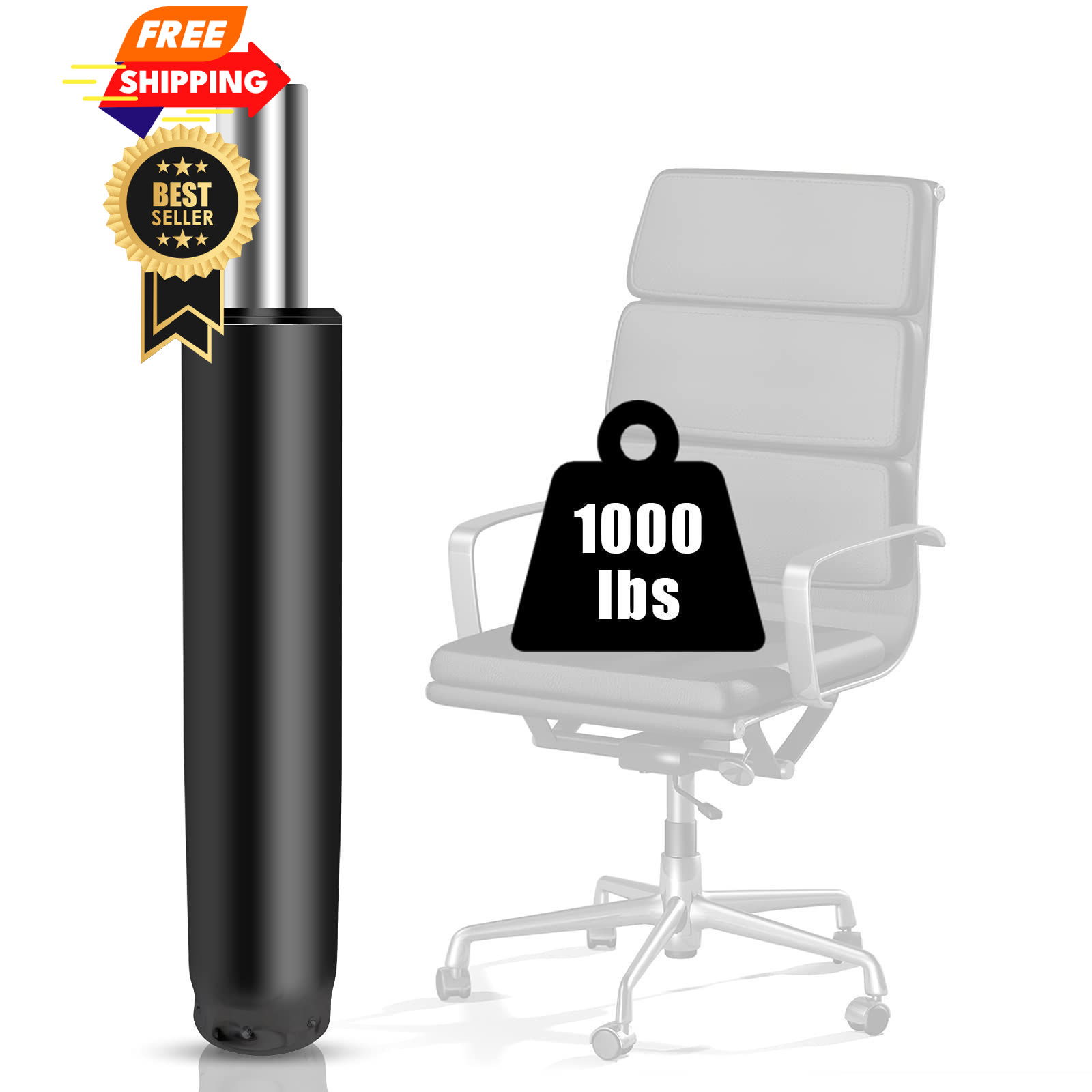 Omyoffice Office Chair Cylinder 1000 lbs, Premium Black