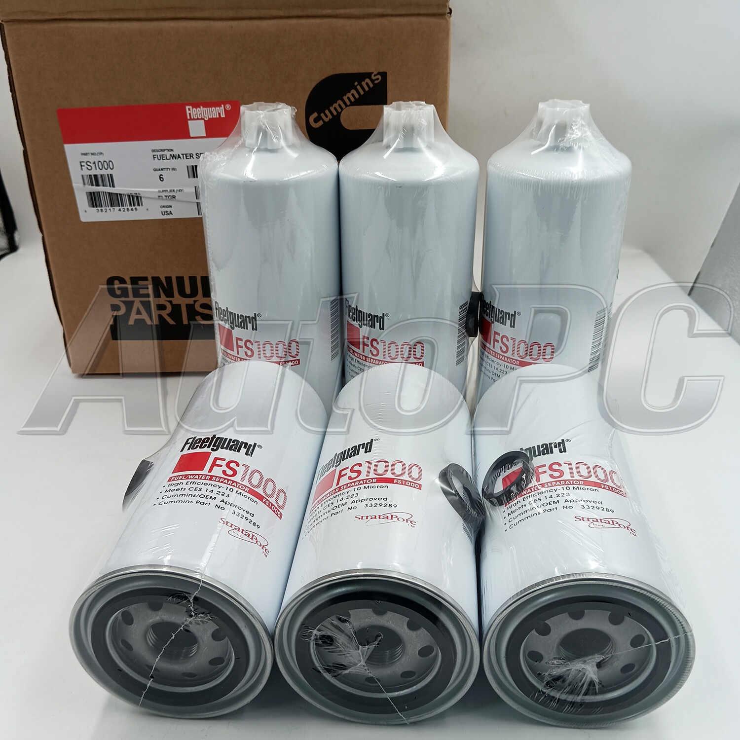 New Set of 6pcs Fleetguard FS1000 Fuel Separator FS1000 FS-1000 Free shipping