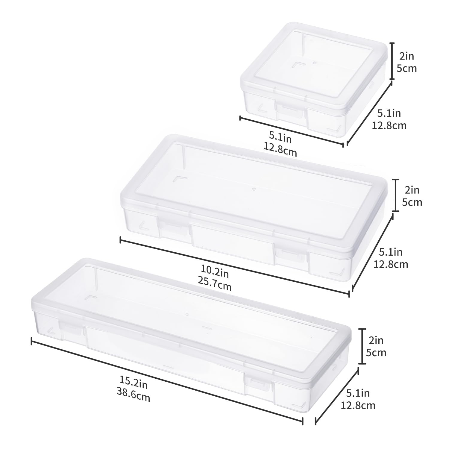 novelinks Stackable Small, Medium, Large, 3 Small + 3 Medium + 3 Large -Clear