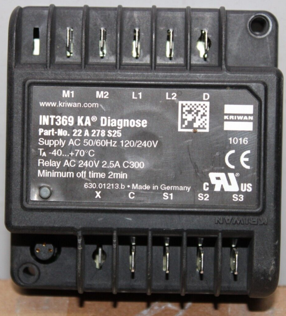 KRIWAN INT369 KA DIAGNOSE 22-A-278-S25 240 VOLT 2.5 AMP **WARRANTY**