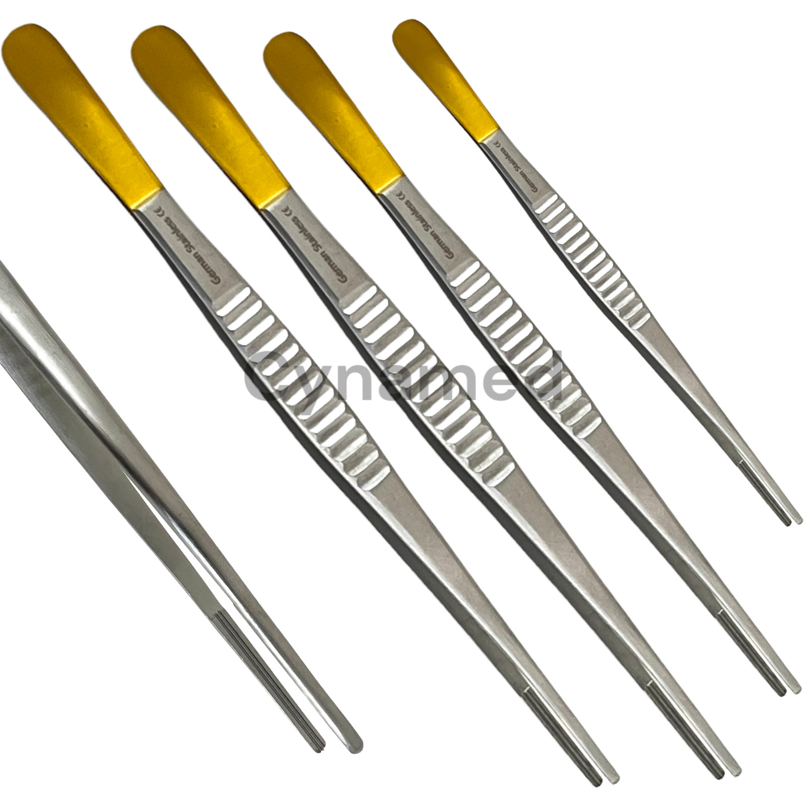 GERMAN 4 DEBAKEY ARTERY ATRAUMATIC TISSUE VASCULAR FORCEP GOLD 6”+8”+10”+12”