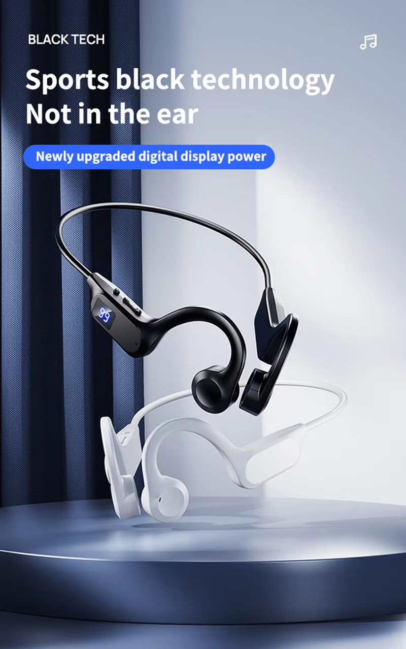 Bone Conduction Headphones Bluetooth 5.1 Wireless Earbuds Outdoor Sport Headset