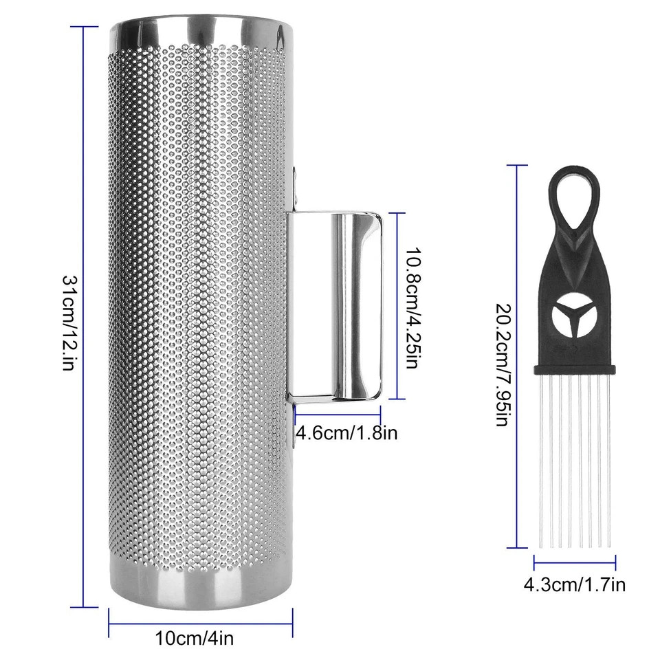 12" x 4" Metal Guiro Instrument with Scraper, Stainless Steel Guiro Shaker, S...