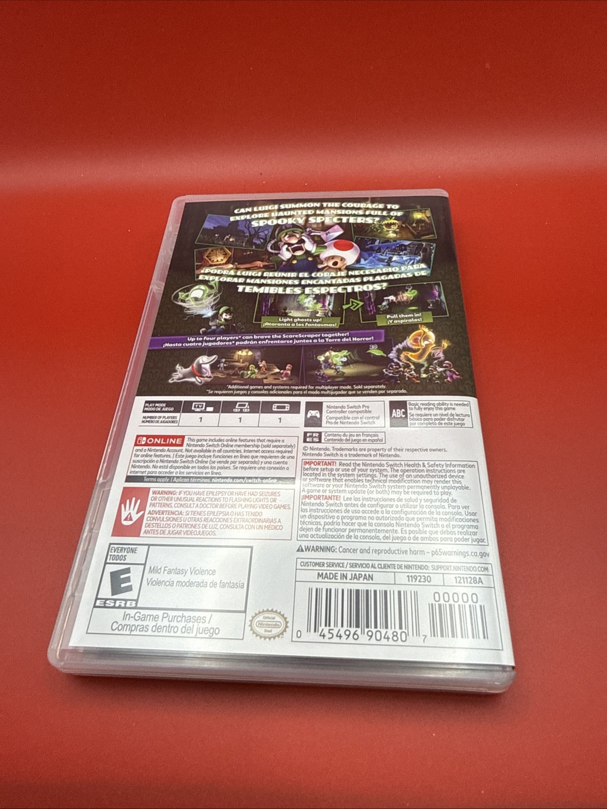 Luigi’s Mansion 2 HD Nintendo Switch Case Only NO GAME