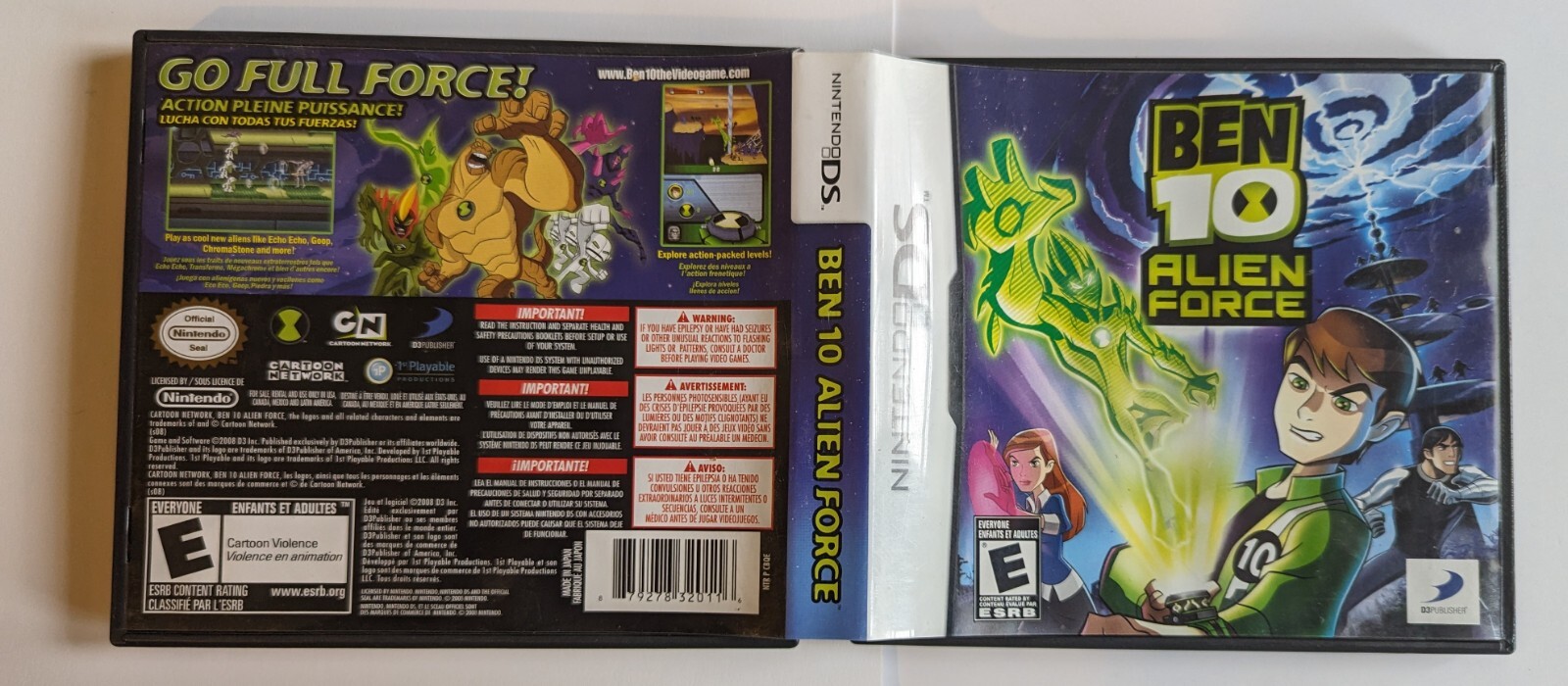 Ben 10: Alien Force Case and Manual Only NO GAME (Nintendo DS, 2008)