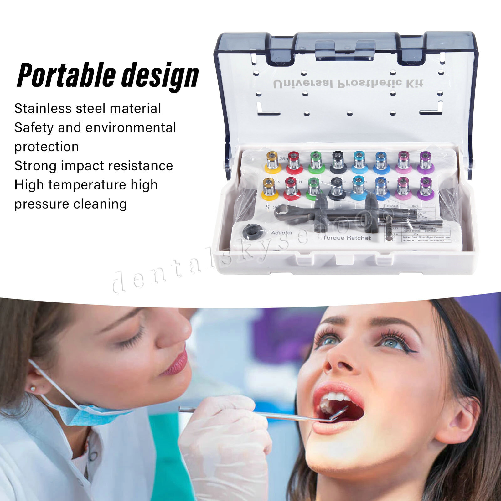 Universal Implant Prosthetic Restoration Kit Drivers Torque Wrench Screwdrivers