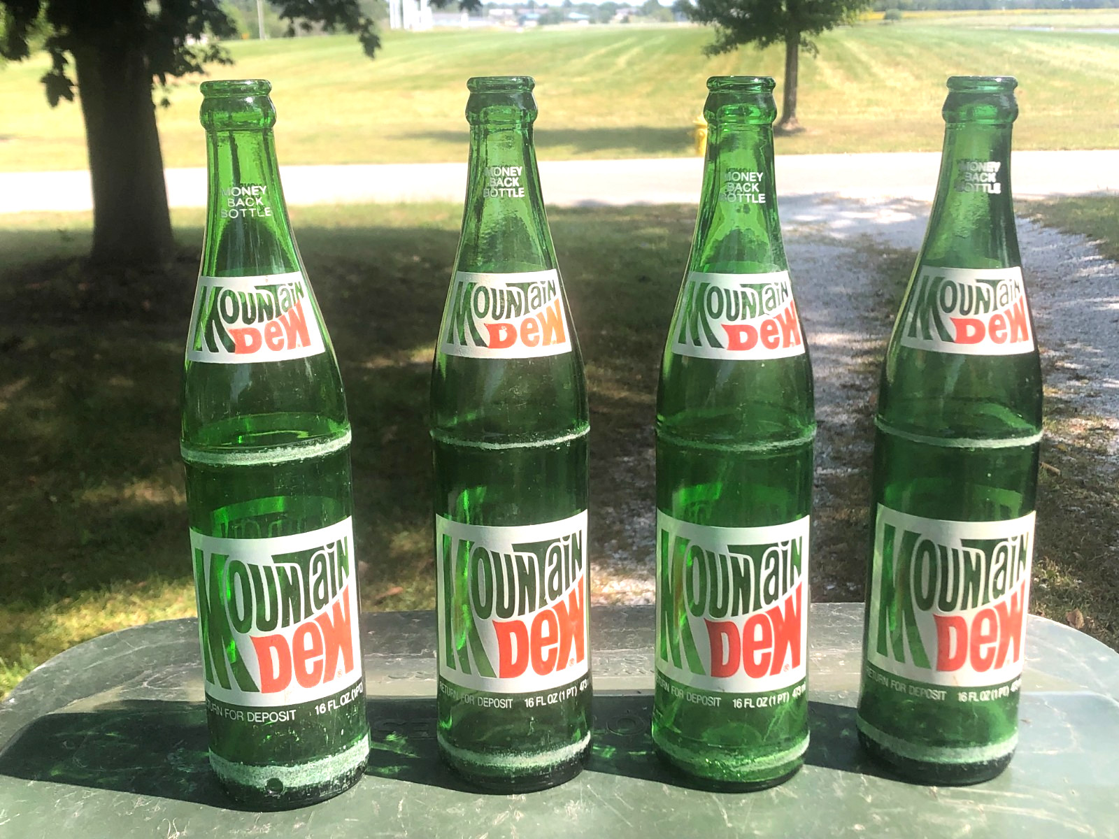 Mountain Dew 4 Bottle Vintage Set